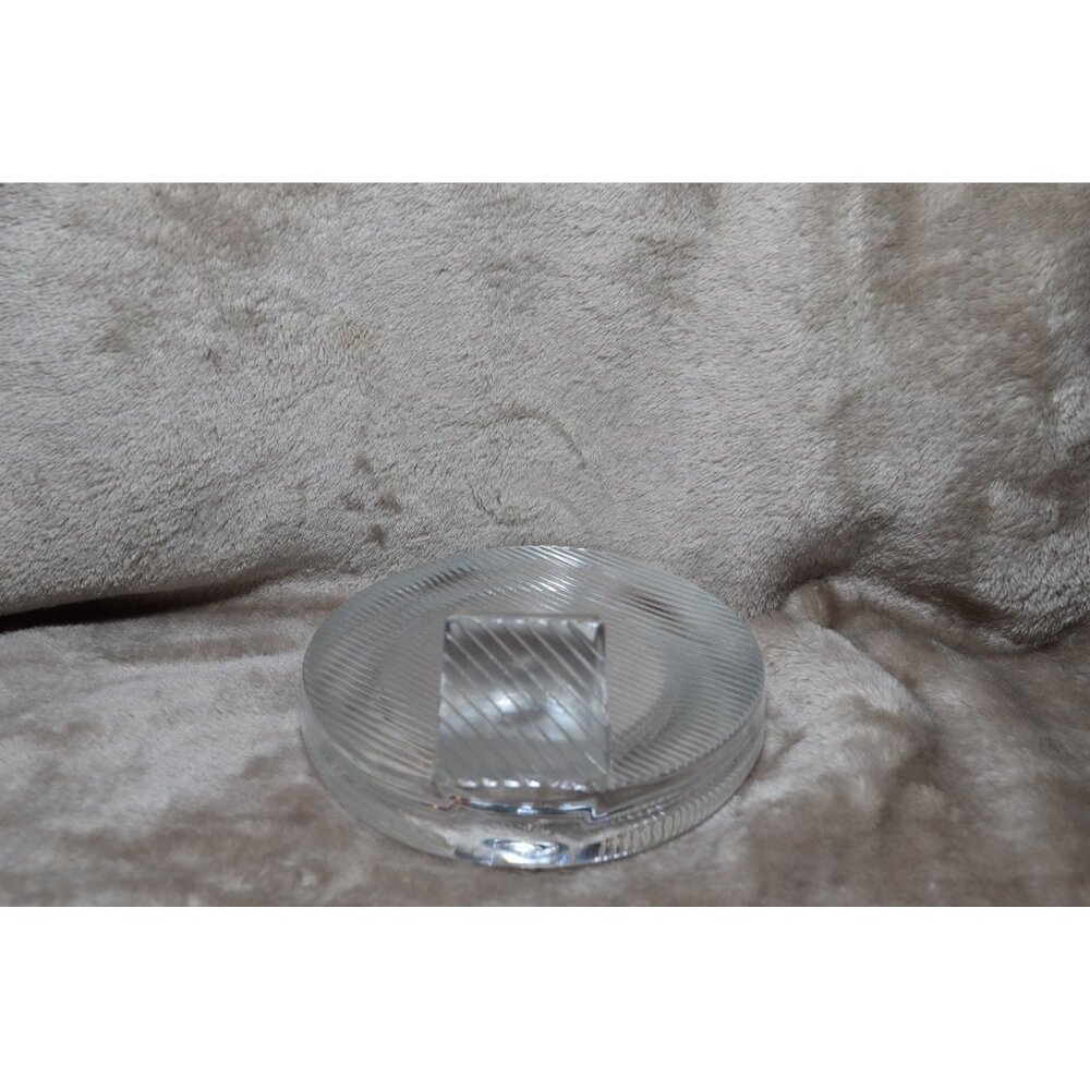 Mikasa Japan Clear Glass Heavy Oval Picture Frame Ribbed Polished Portraits - Picture 4 of 8